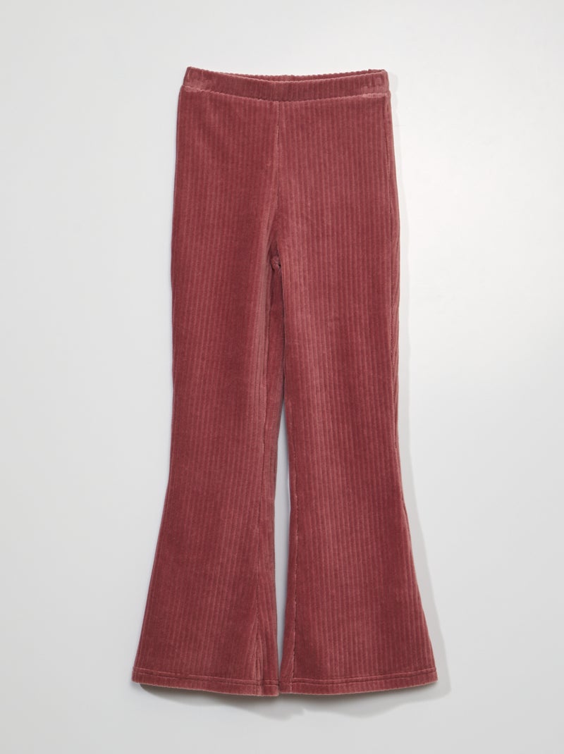 Broek van velours met wijd uitlopende pijpen - ROSE - Kiabi