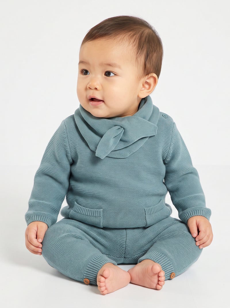 Broek van wol en kasjmier - premium Blauw - Kiabi