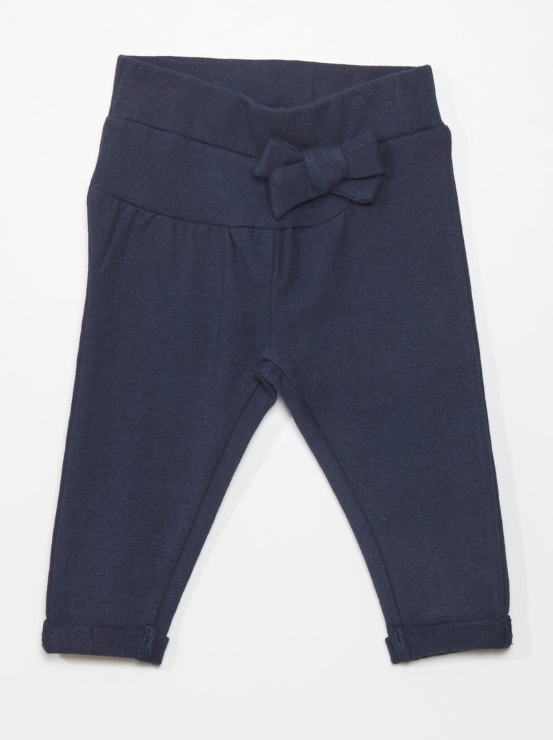 Broekje van joggingstof BLAUW - Kiabi