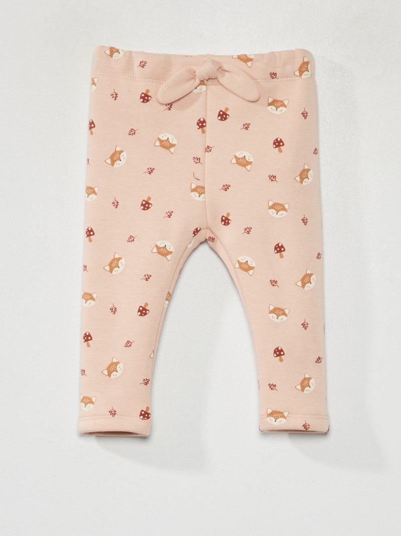 Broekje van joggingstof met print - Altijd superwarm ROSE - Kiabi