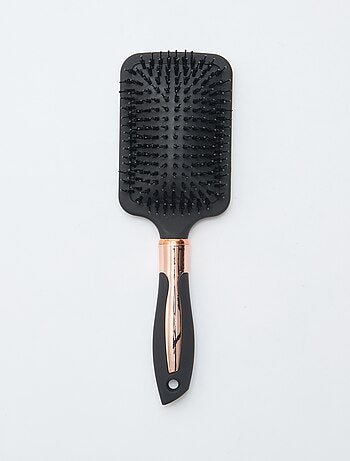 Brosse à cheveux carrée avec manche irisé