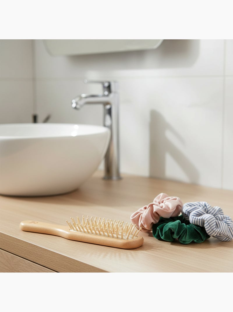 Brosse à cheveux nomade picots bois hêtre Bois naturel - Kiabi