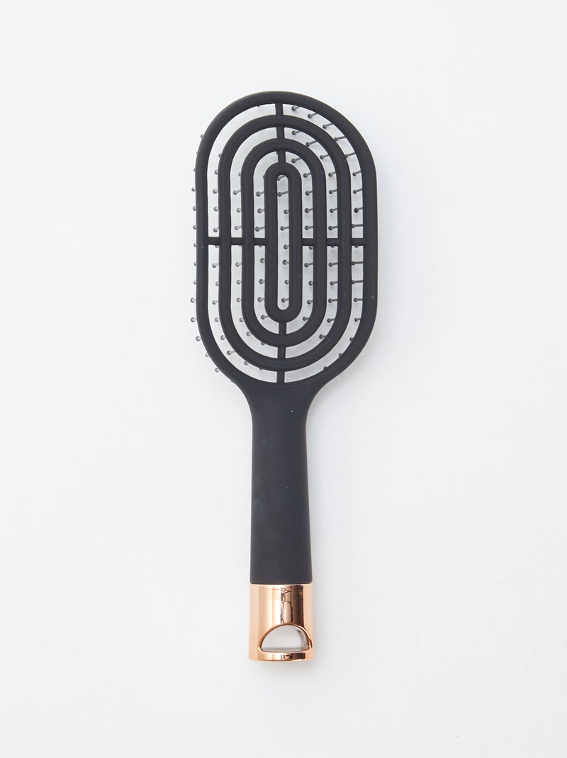 Brosse à cheveux spirale avec détail irisé noir - Kiabi