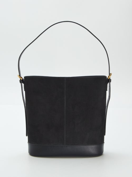 Bucket bag uit twee materialen - Kiabi