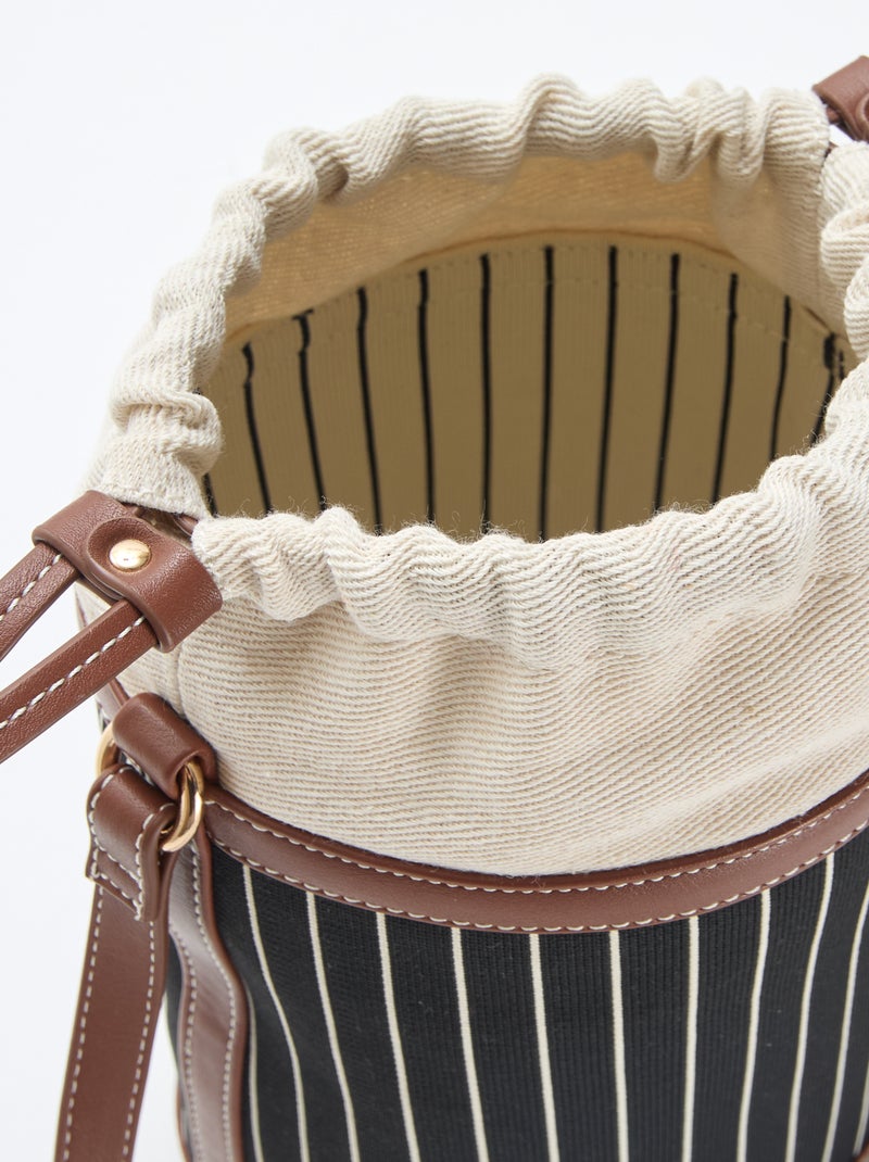 Bucket bag van stof Zwart - Kiabi