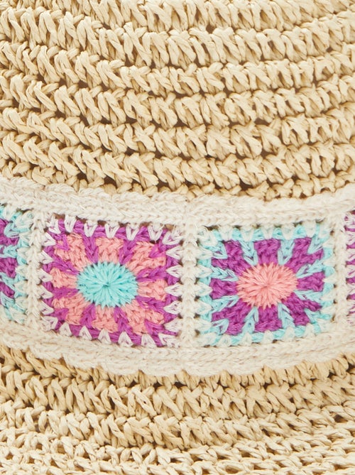Bucket hat met macramédetails - Kiabi