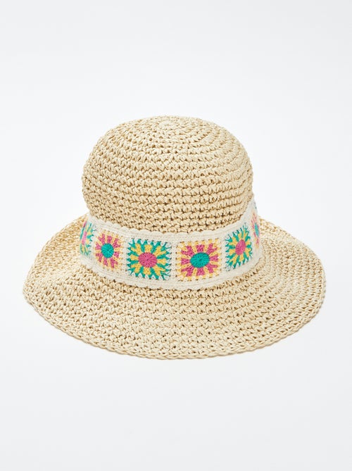 Bucket hat met macramédetails - Kiabi