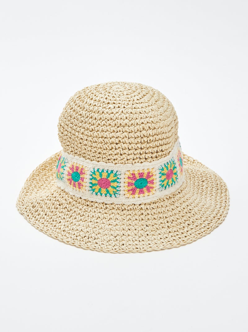 Bucket hat met macramédetails ROSE - Kiabi