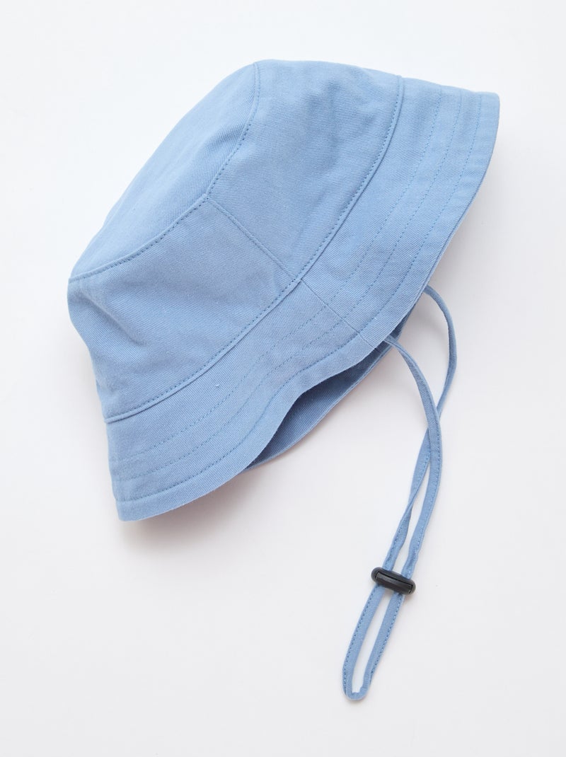 Bucket hat met trekkoordjes Blauw - Kiabi