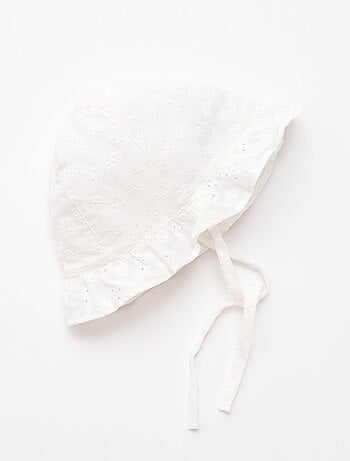 Bucket hat van Engels borduurwerk om te strikken