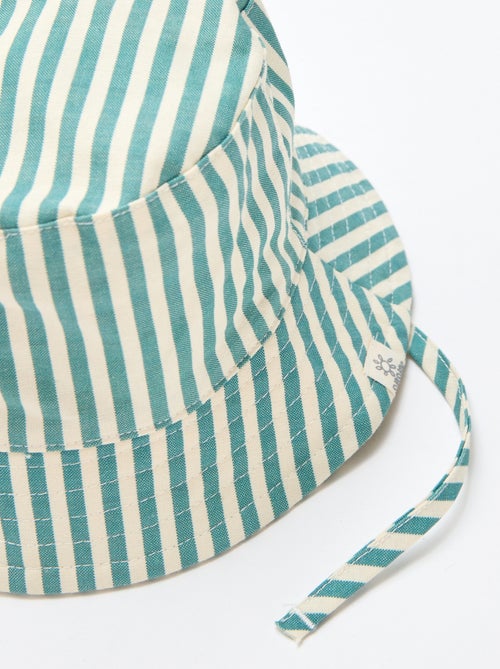 Bucket hat van gestreept katoen - Kiabi