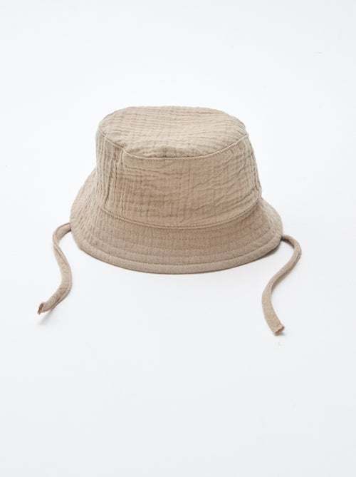 Bucket hat van katoengaas - Kiabi