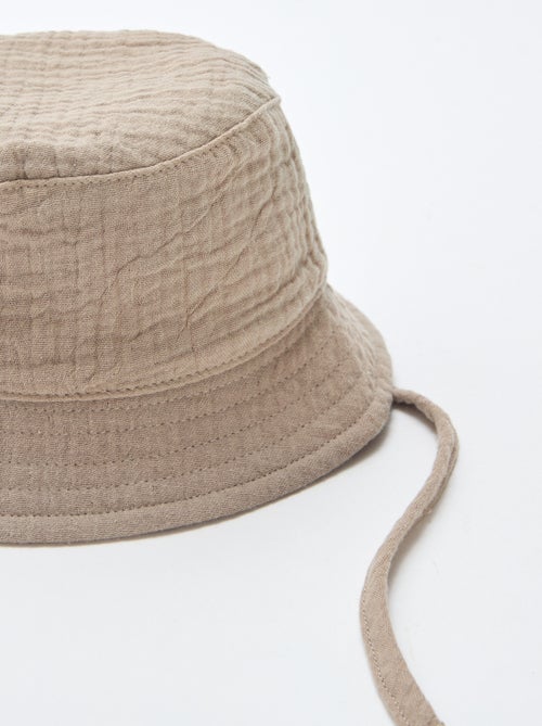 Bucket hat van katoengaas - Kiabi