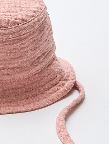 Bucket hat van katoengaas