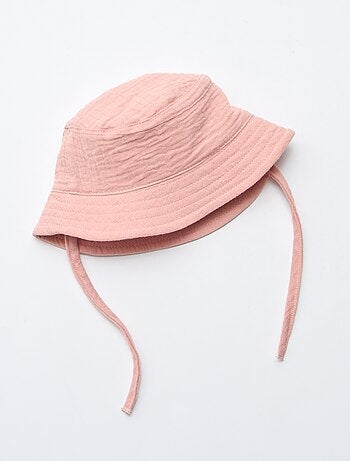 Bucket hat van katoengaas