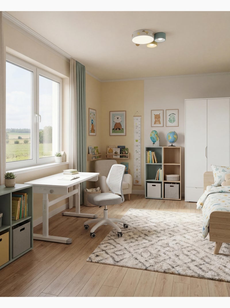 Bureau 'Basic', in hoogte verstelbaar Wit - Kiabi