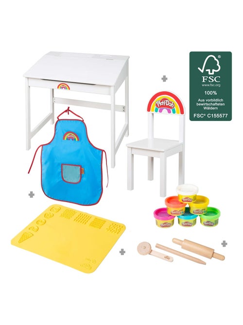 Bureau + chaise + 6 boites de pâte à modeler + accessoires roba x Play-Doh - Kiabi