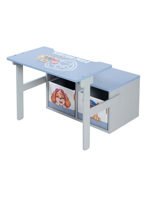 Bureau en bank 2-in-1 van hout + 2 opbergbakken 'Roba Paw Patrol' - Kiabi