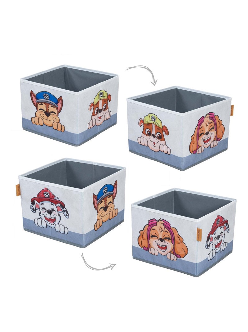 Bureau en bank 2-in-1 van hout + 2 opbergbakken 'Roba Paw Patrol' Blauwgrijs - Kiabi