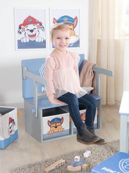 Bureau en bank 2-in-1 van hout + 2 opbergbakken 'Roba Paw Patrol' - Kiabi