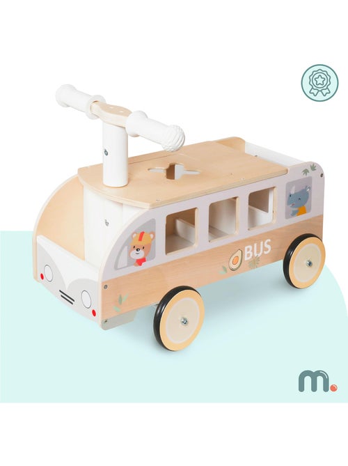 Bus porteur bois porteur enfant coffre jouets mamabrum - Kiabi Bus porteur bois porteur enfant coffre jouets mamabrum - Kiabi