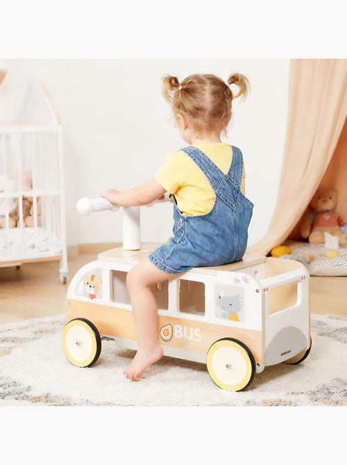Bus porteur bois porteur enfant coffre jouets mamabrum - Kiabi Bus porteur bois porteur enfant coffre jouets mamabrum - Kiabi
