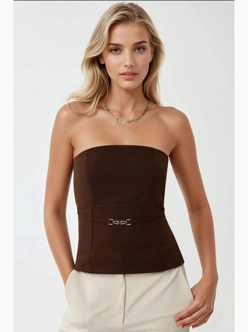 Bustier aansluitend met riem hiccup - Kiabi Bustier aansluitend met riem hiccup - Kiabi