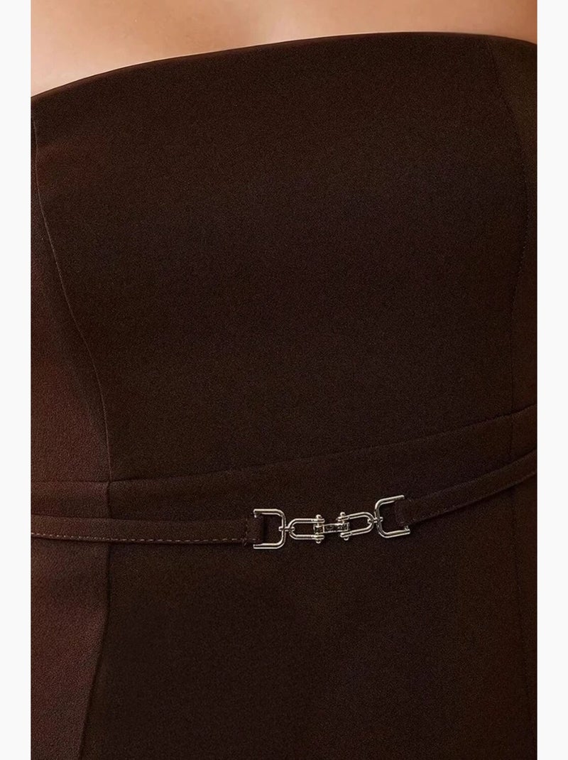 Bustier aansluitend met riem hiccup Bruin - Kiabi