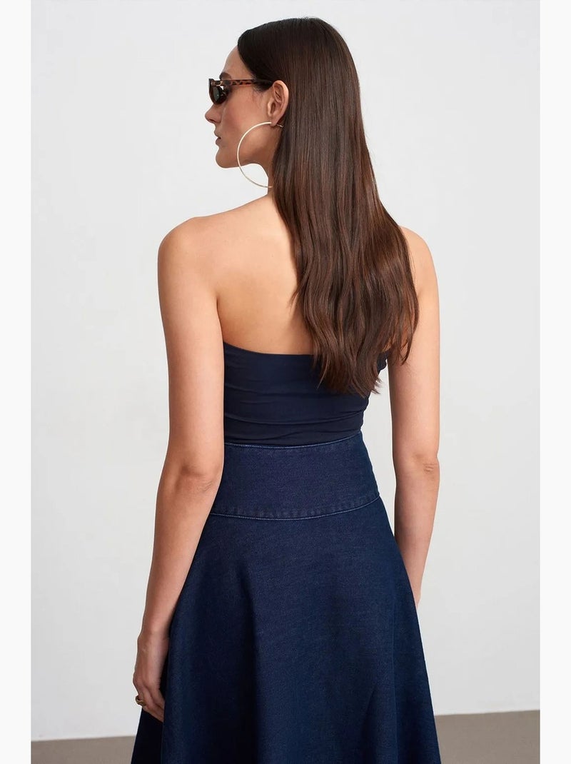 Bustier aansluitend van jersey dilvin Lagonblauw - Kiabi