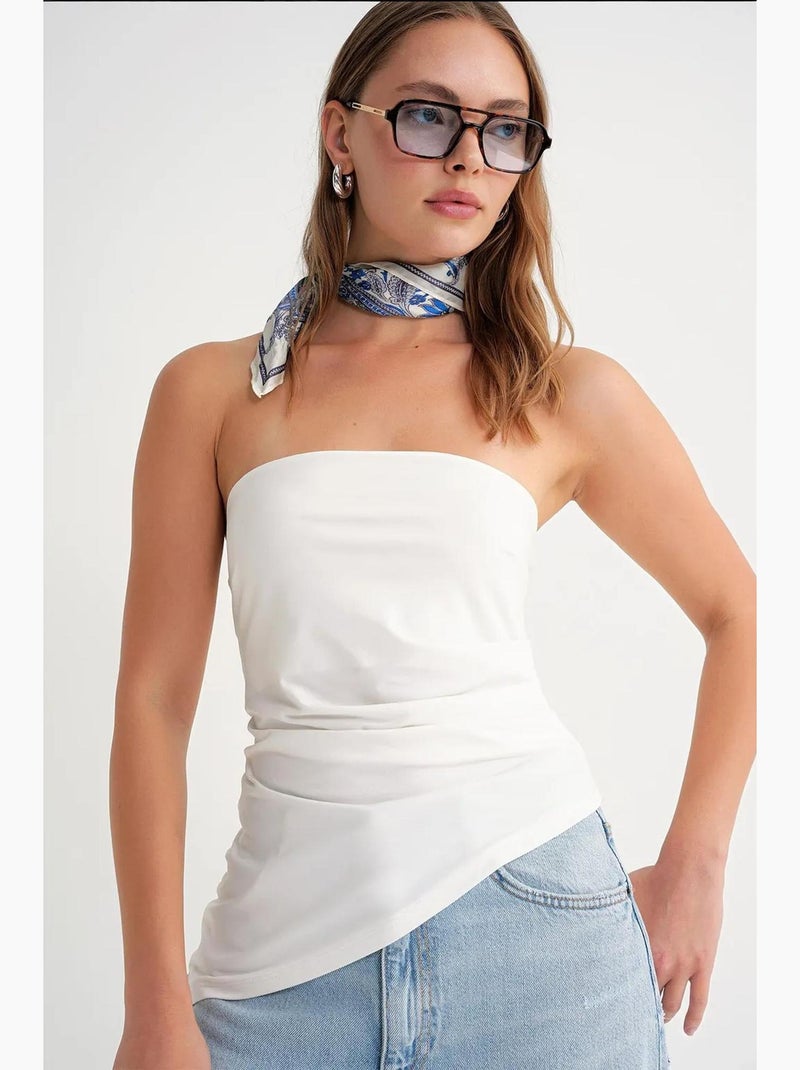 Bustier drapé mixray Blanc - Kiabi