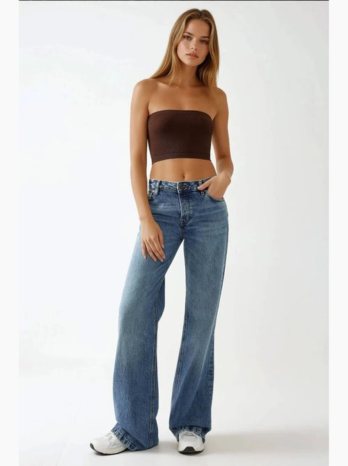Bustier kort rib aansluitend hiccup - Kiabi Bustier kort rib aansluitend hiccup - Kiabi