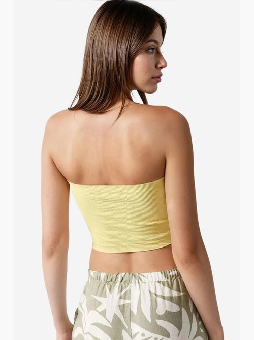 Bustier kort rib aansluitend hiccup - Kiabi Bustier kort rib aansluitend hiccup - Kiabi