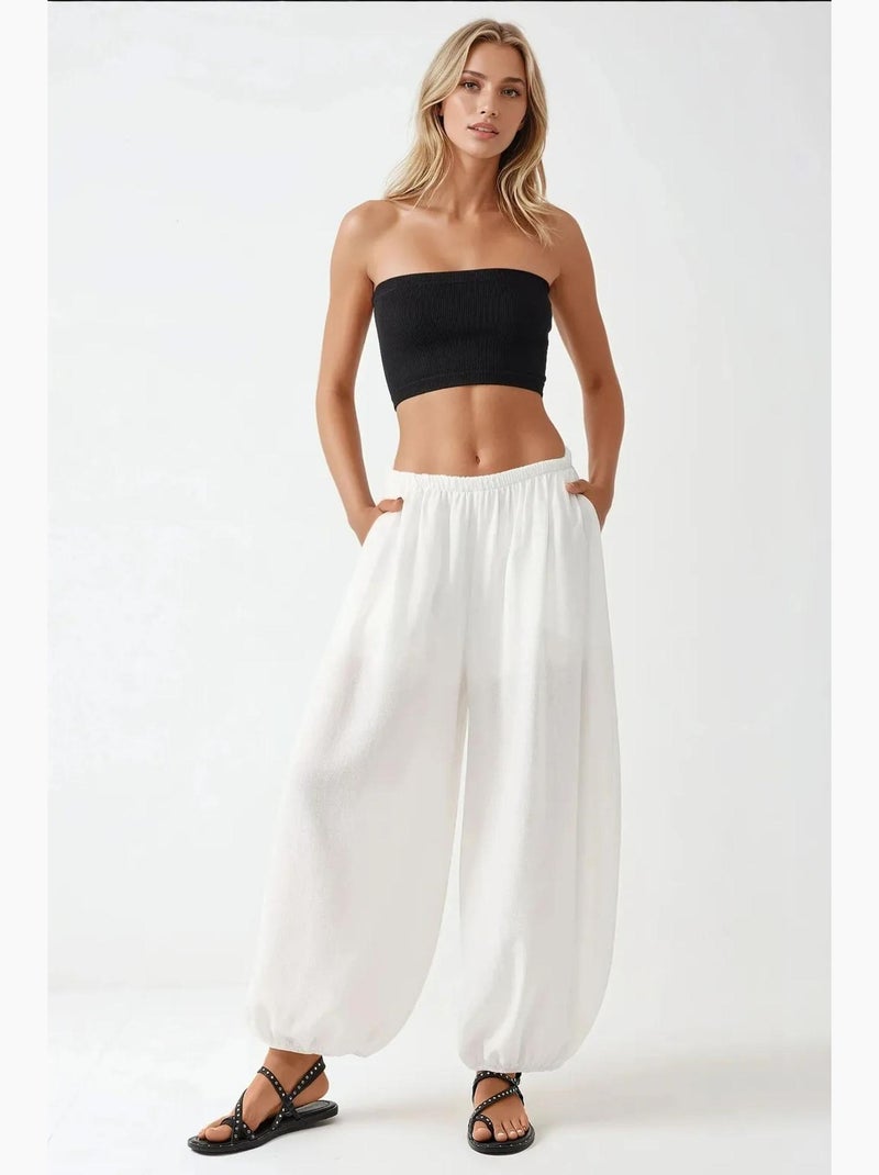 Bustier kort rib aansluitend hiccup Zwart - Kiabi