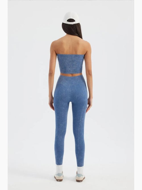 Bustier kort rib gewassen hiccup - Kiabi Bustier kort rib gewassen hiccup - Kiabi