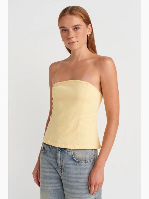 Bustier peplum aansluitend dilvin - Kiabi Bustier peplum aansluitend dilvin - Kiabi