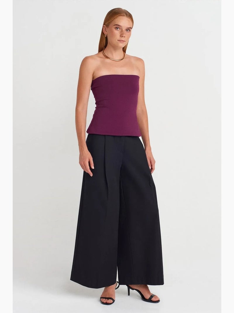 Bustier top aansluitend dilvin Auberginepaars - Kiabi