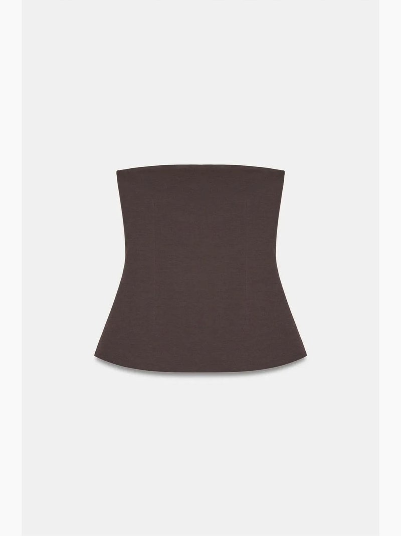 Bustier top aansluitend dilvin Chocoladebruin - Kiabi