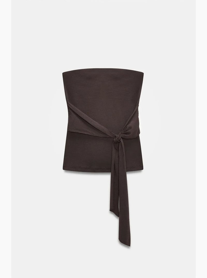 Bustier top aansluitend dilvin Donkerbruin - Kiabi