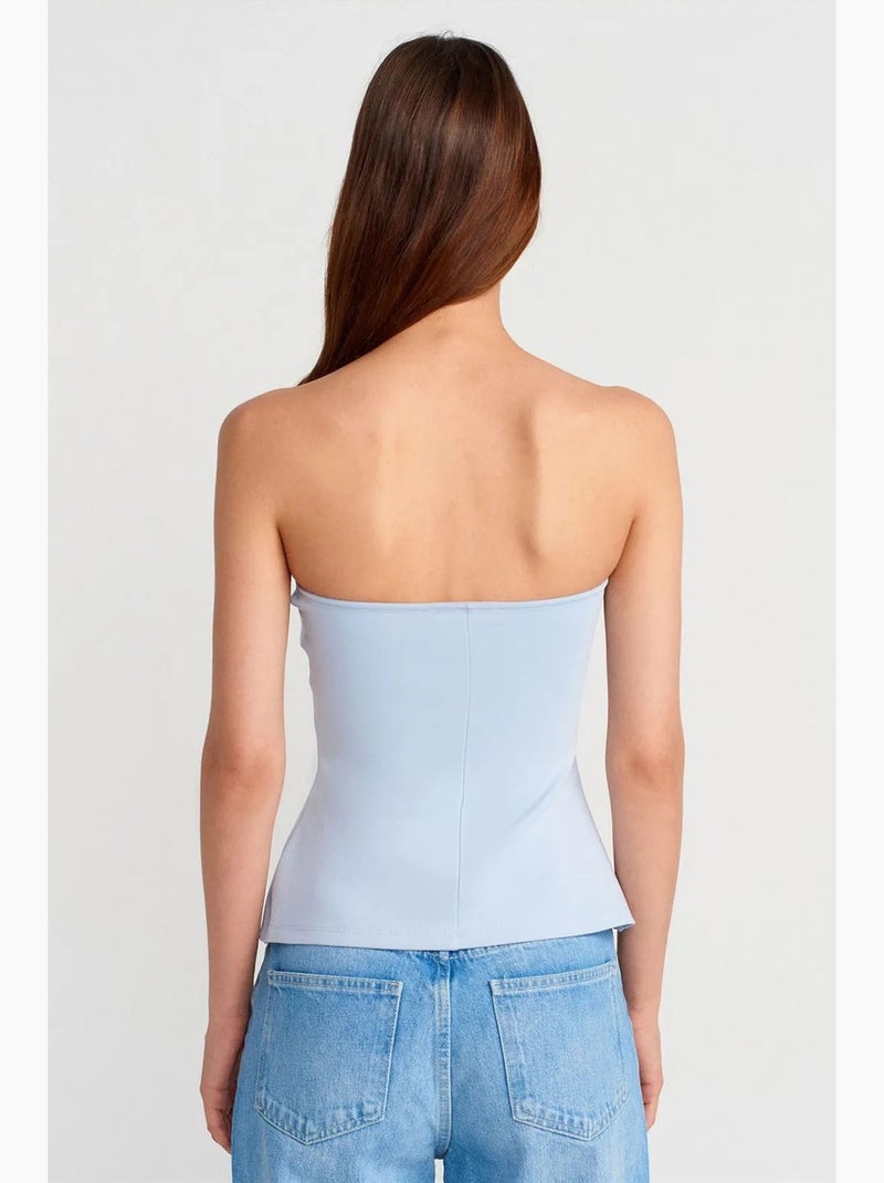 Bustier top aansluitend dilvin Hemelsblauw - Kiabi