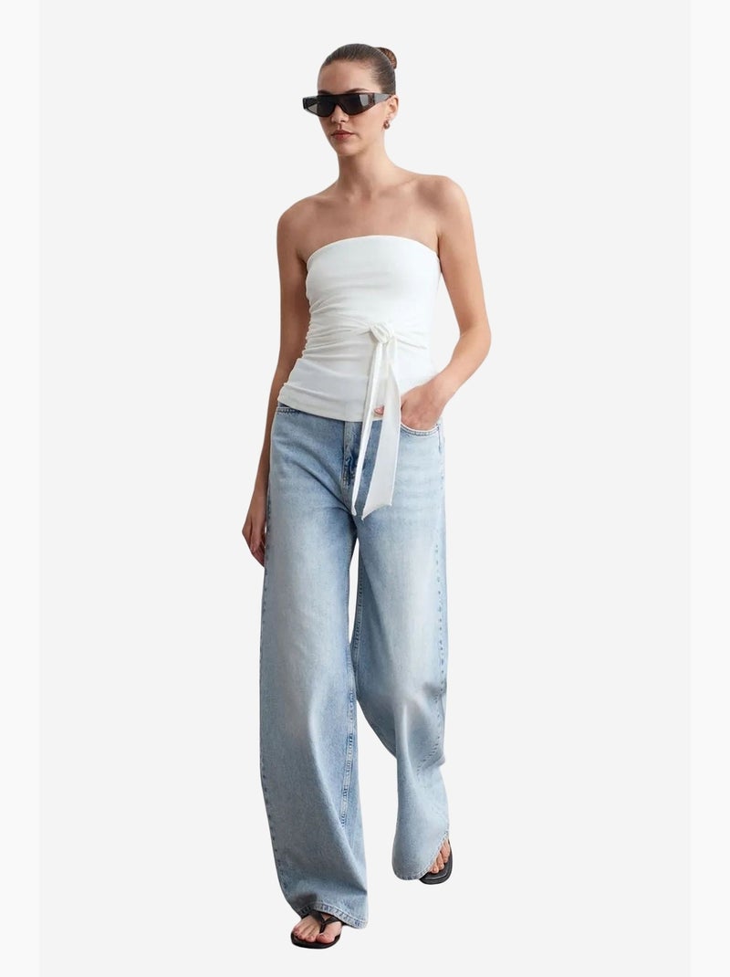 Bustier top aansluitend dilvin Ivoor - Kiabi