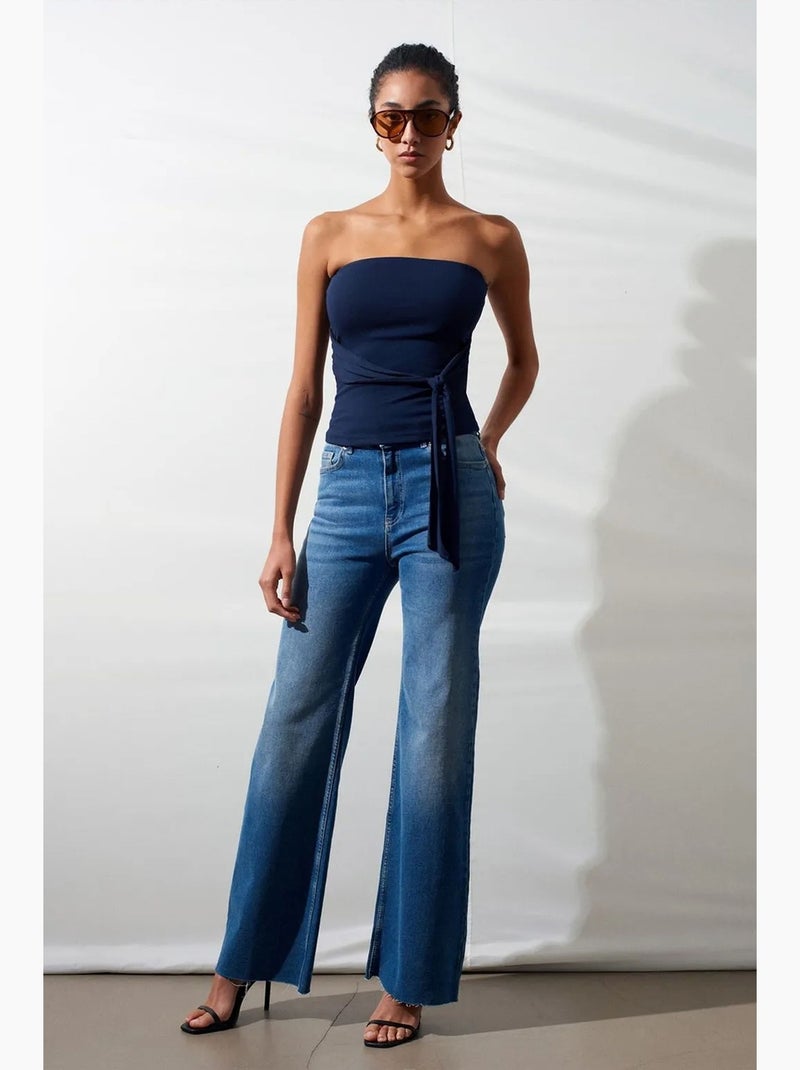 Bustier top aansluitend dilvin Lagonblauw - Kiabi
