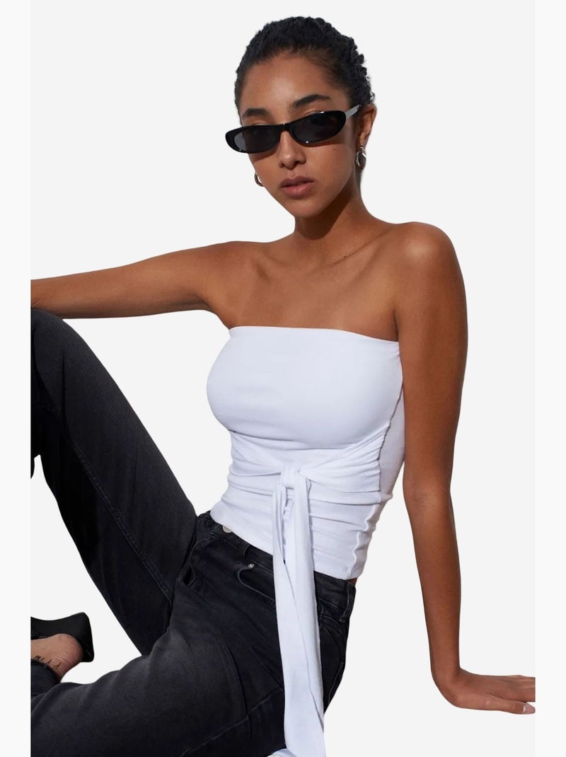 Bustier top aansluitend dilvin Wit - Kiabi
