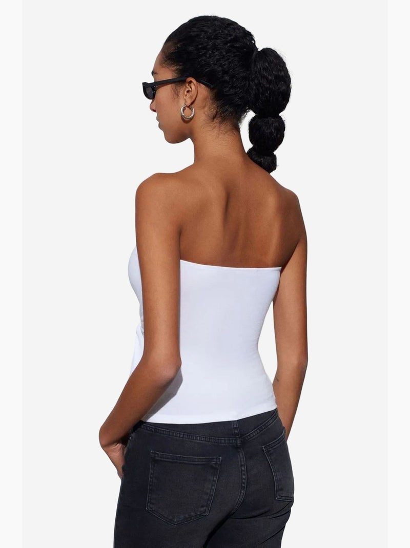 Bustier top aansluitend dilvin Wit - Kiabi