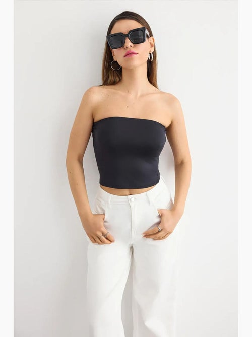 Bustier top kort hiccup - Kiabi Bustier top kort hiccup - Kiabi