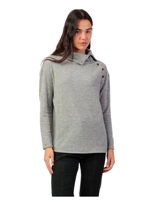 Button-down top met lange mouwen neck buttons - Kiabi Button-down top met lange mouwen neck buttons - Kiabi