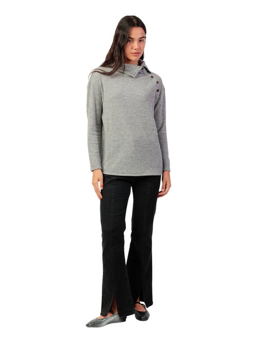 Button-down top met lange mouwen neck buttons - Kiabi Button-down top met lange mouwen neck buttons - Kiabi