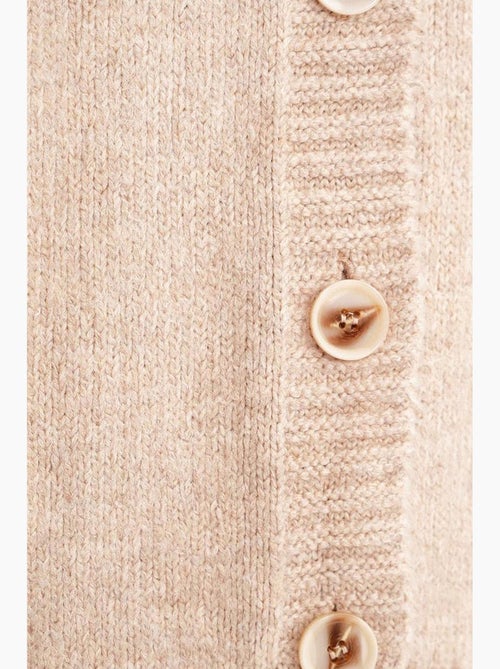 Button-up v-hals geribd gebreid vest met knopen mixray - Kiabi Button-up v-hals geribd gebreid vest met knopen mixray - Kiabi