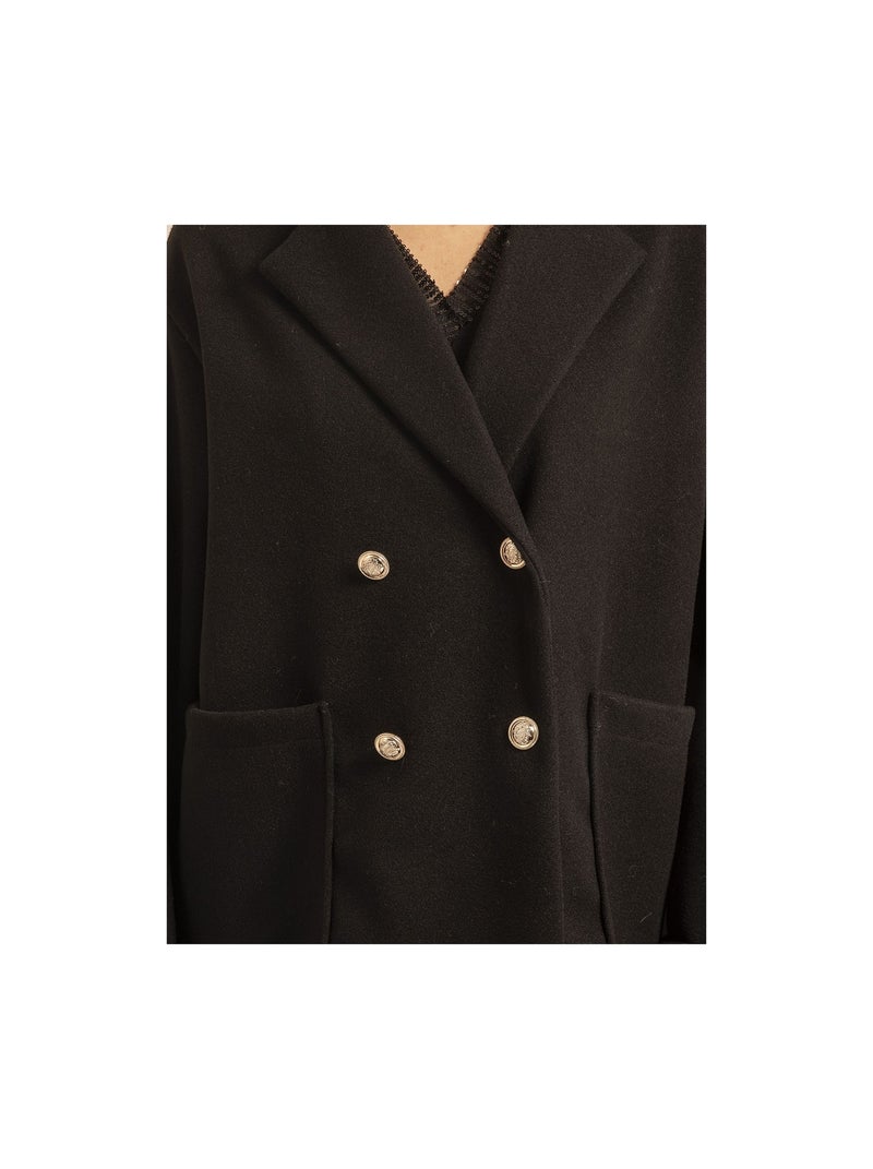 Caban oversize ubliaza Noir - Kiabi