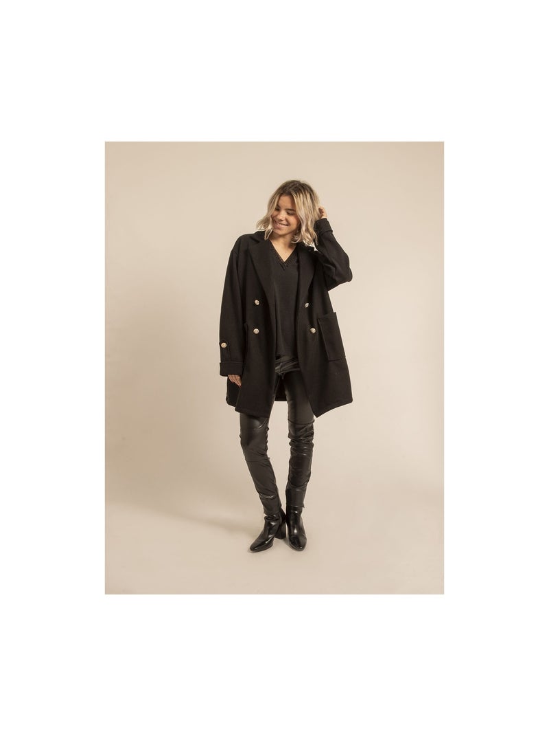 Caban oversize ubliaza Noir - Kiabi