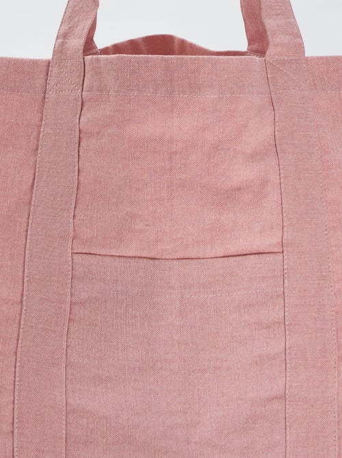 Cabas de plage extra-large en coton - Kiabi